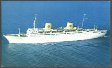 Swedish American M S Gripsholm postcard 1960s