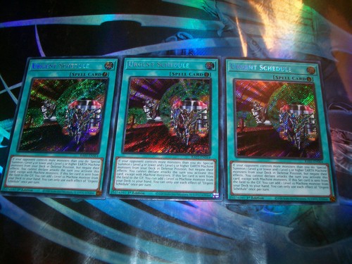 3x Urgent Schedule 1st Edition Secret Rare RA05-EN064 Yu-Gi-Oh!