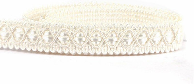 Gimp Braid Fabric Trim - 0.59 Inch / 10 Yards, Gold Silver, Upholstery for Sewin