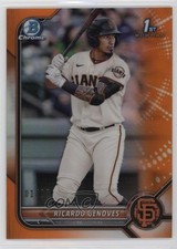 2022 Bowman Chrome Prospects Orange Refractor 1/25 Ricardo Genoves #BCP-60 03ox