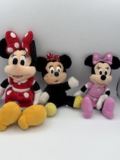 Lot Of 3 Disney Minnie Mouse Plush one vintage, 7"-12"