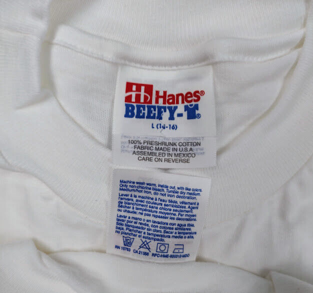 Wholesale Lot of 72 Vintage 90s Hanes BEEFY T White T Shirt Wholesale Lot of 72 Vintage 90s Hanes BEEFY T White T Shirt