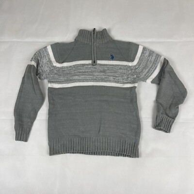 US Polo Assn Boys  1/2 Zip Pullover Sweater Size: M 10/12