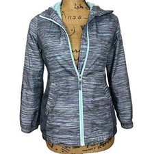 Girl's Free Country Striped Light Zip Up Jacket size Medium 10/12