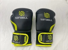 Sanabul Essential Gel Boxing Gloves 12 Oz Yellow & Black *See Pics*
