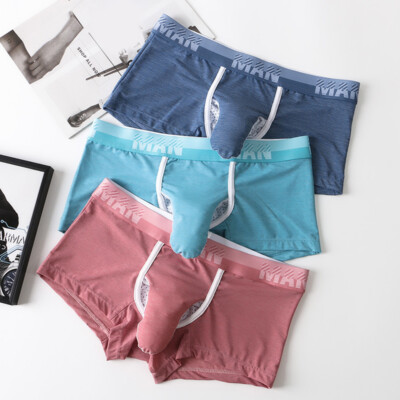 Sexy Men Underwear Boxer Briefs Ice Silk Mesh Breathable Elephant Nose Underpant