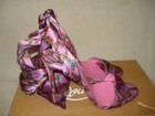 100%AUTH NEW WOMEN LOUBOUTIN SANDALE PINK DU DESERT 100 SILK HEEL/SANDALS US 9.5 — photo 9