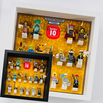 Displayrahmen für LEGO  Serie 10 Minifiguren - 71001 27cm 25cm Koffer
