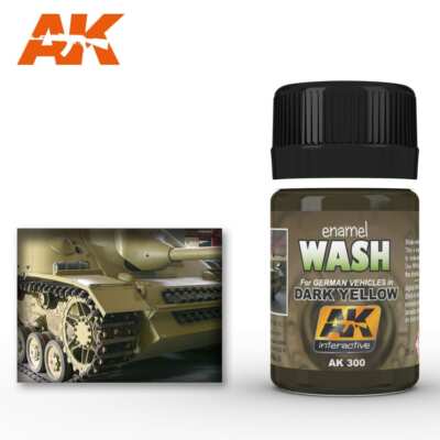 AK INTERACTIVE 300 ENAMEL WASH - DARK YELLOW 35ml