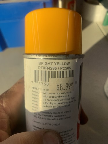 Duratrax Bright Yellow Lexan Body Spray Paint DTXR4285 - Picture 3 of 4