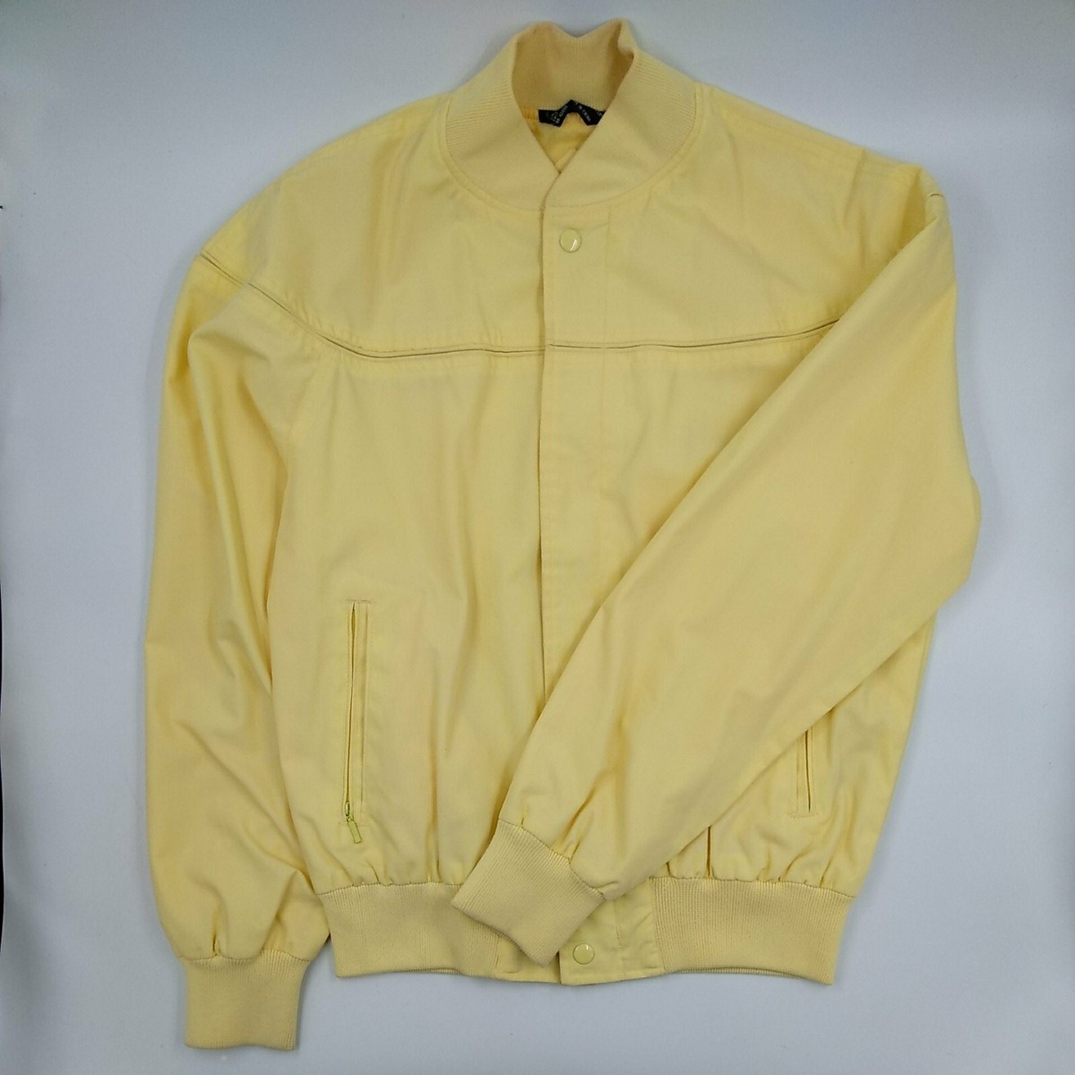 【販売完了済】KENT YELLOW CASUAL JACKET　♪ Vintage Knights Bridge Yellow Jacket Zip Up Long Sleeve Sports