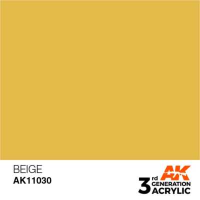 AK INTERACTIVE 11030 3GA BEIGE (STANDARD) 17ml (3GEN Acrylic Paint)