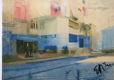 Edi Hila "documenta 14" Autogramm signed 13x18 cm Bild