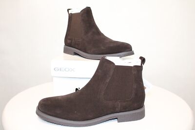 Geox Uomo Claudio Herren Chelsea Stiefel Braun EU Größe 40,5 Neu