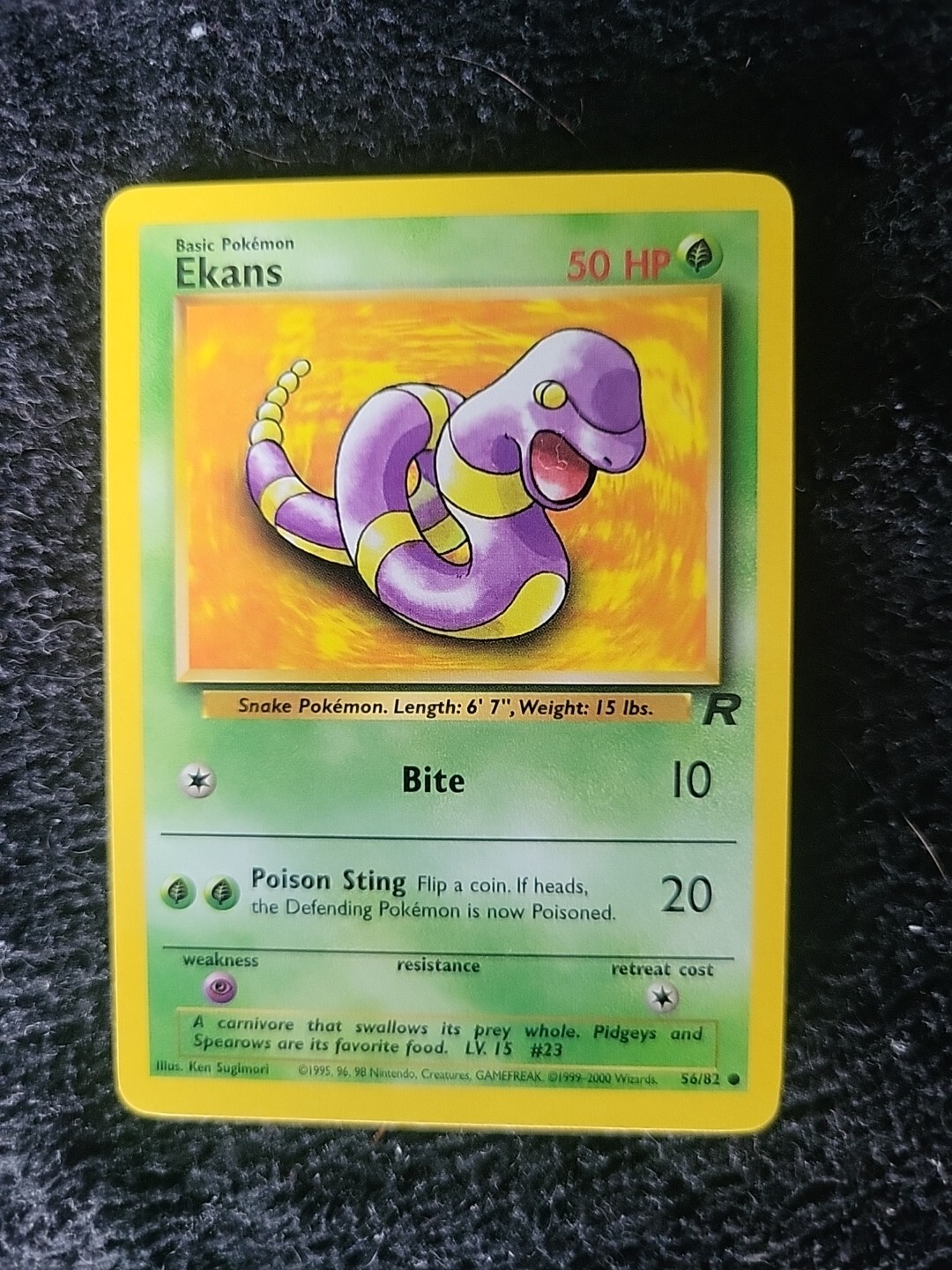 Ekans 56/82 Team Rocket Pokemon NM