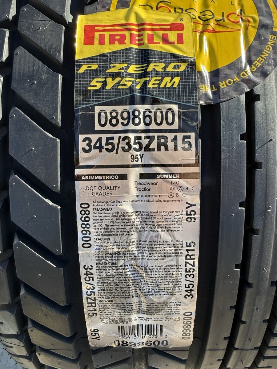 TWO BRAND NEW 345/35ZR15 95Y Pirelli P Zero System (Collezione