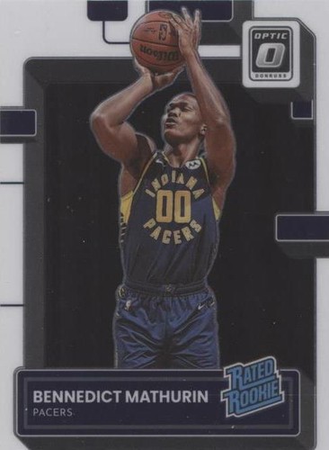💙2022-23 Optic #209 Bennedict Mathurin Blue Sparkle Prizm /180