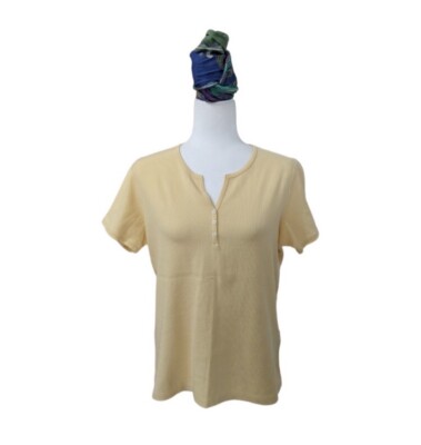 Natural Reflections Ribbed Short Sleeve Tee Dandelion 