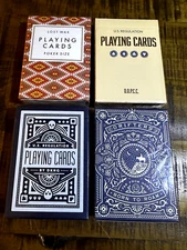 NEW 4 decks Art of Play Playing Cards lot- Plaid V2 Drifters Lost Wax DKNG Blue