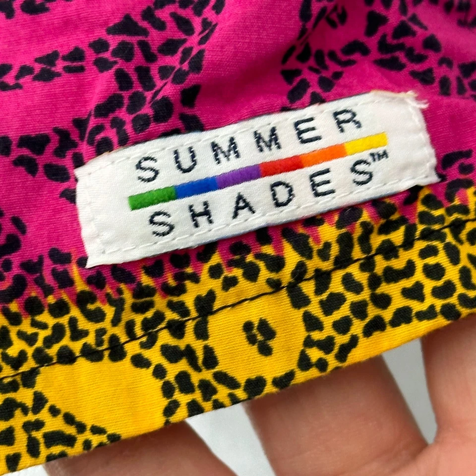 VTG 80s 90s Jockey Summer Mini Swim Trunks Mens Sz M Abstract Yellow Blue Red - Image 4 of 4