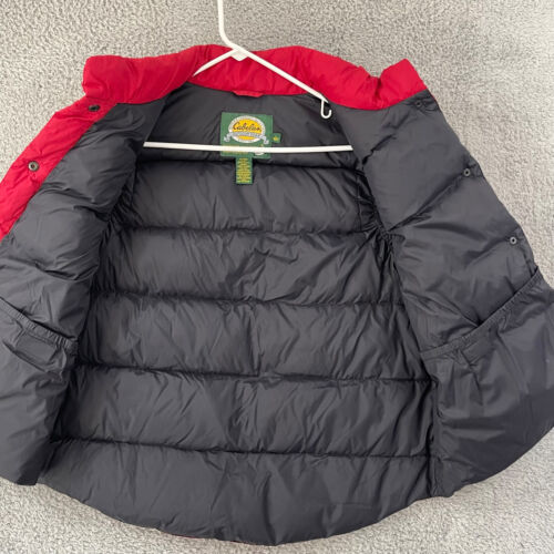 Vintage Cabelas Vest Mens Large Red Snap Goose Down Outdoor Light Hunting Pocket - Picture 4 of 12