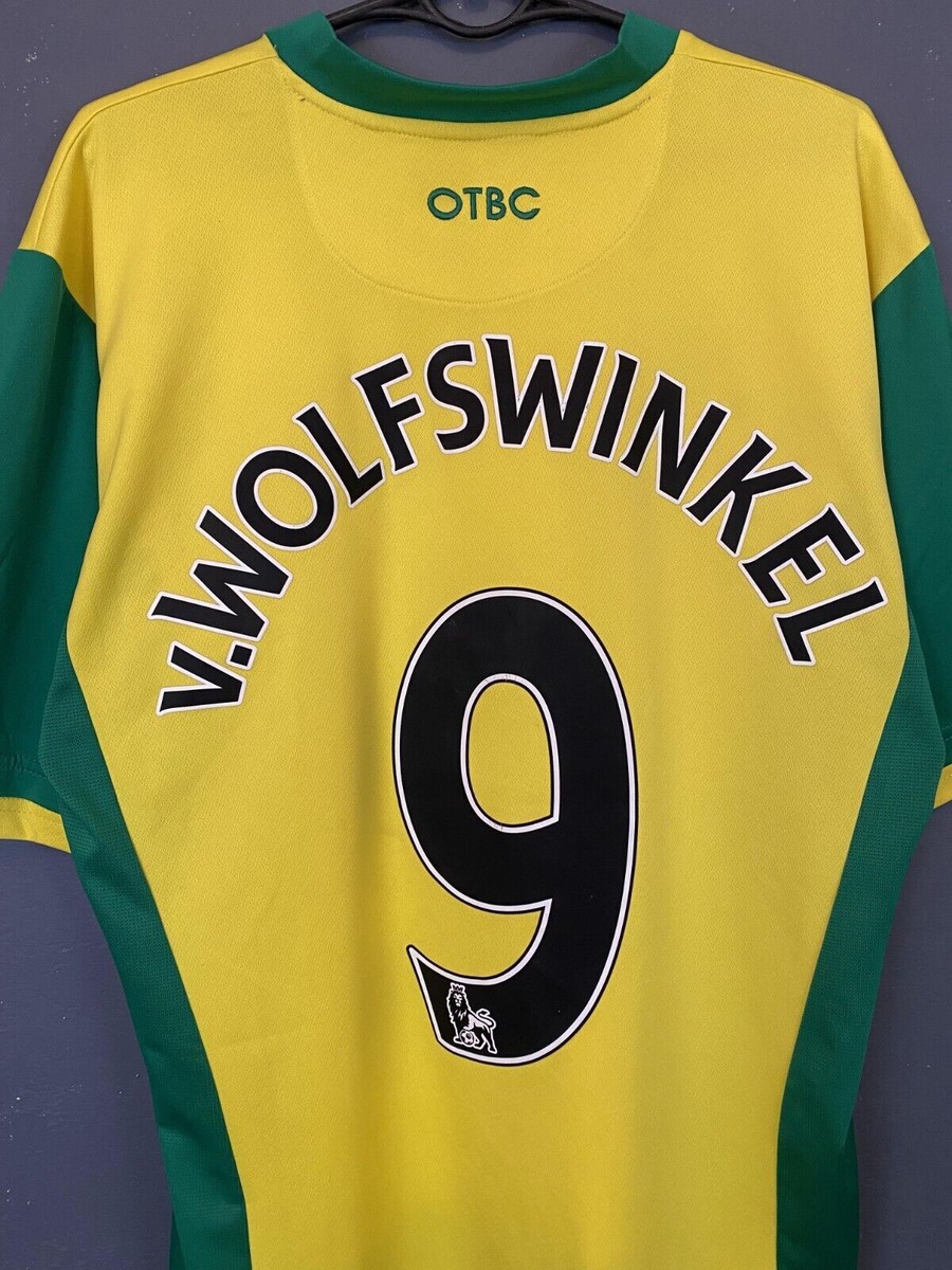 MEN'S WOLFSWINKEL FC NORWICH CITY 2013/2014 SOCCER FOOTBALL SHIRT