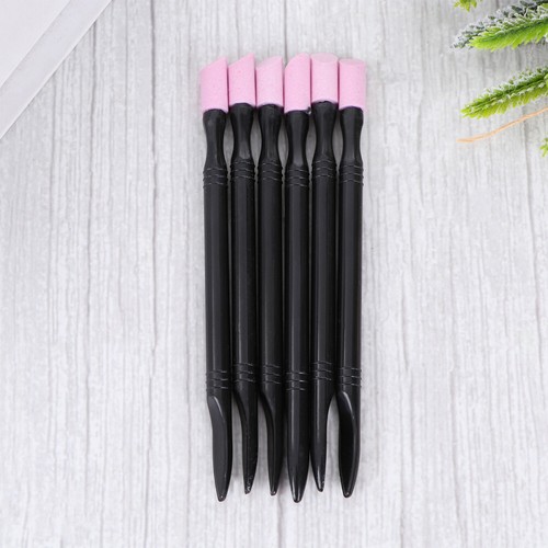 6 Pcs Carving Rod Push Nail Scrubber Cleaning Cuticle Stick File Buffer