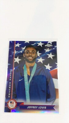 2024 Topps Chrome US Olympic Jeffrey Louis #65 USA Flag Refractor 70/76