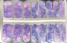 Color Nail Polish Strips,16ct. Glistening Snowflakes . READ DESCRIPTION BELOW