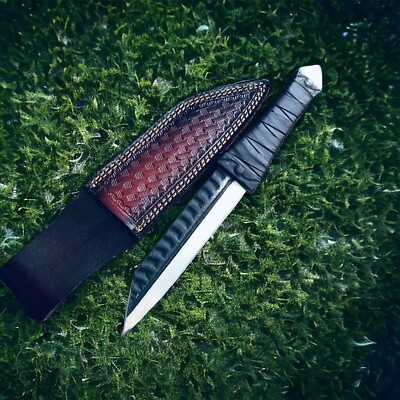 Viking Style Seax Knives Combo Battle Knife 12'' Custom handamde Viking Seax Axe
