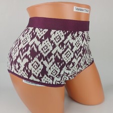 Lane Bryant Cacique Plus Cotton Full Brief 22/24 Panty Purple Cream Ikat Panties