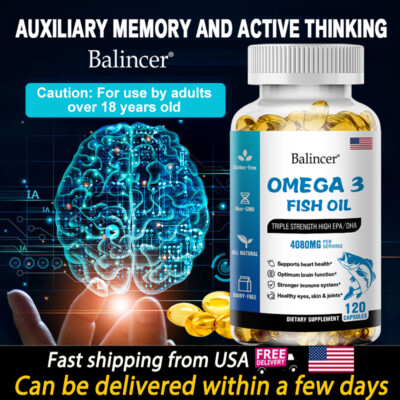 Omega 3 Fish Oil with EPA and DHA to Support Brain and Heart Health