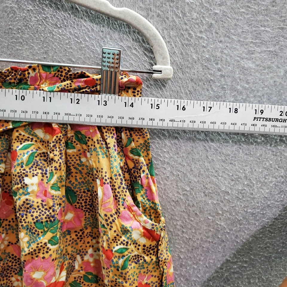 Pantalones Cortos American Eagle Mujer Medianos Naranja Floral Estampado Leopardo Bolsa de Papel Foto 2 de 4