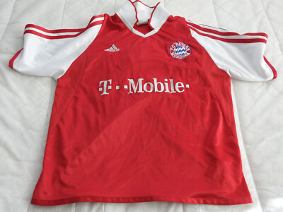 FC Bayern Munchen 2003 Home Jersey #7 Scholl Adidas Red Shirt Size