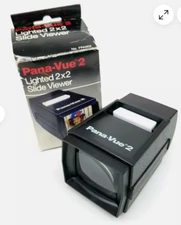 Pana-Vue 2 Lighted 2x2 35mm Slide Film Viewer FPA002 Battery Operated Tested