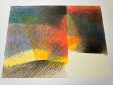 VINTAGE ABSTRACT DRAWING MASTERFUL MODERNIST IMPORTANT WOMAN CUBISM RICHEDA RARE