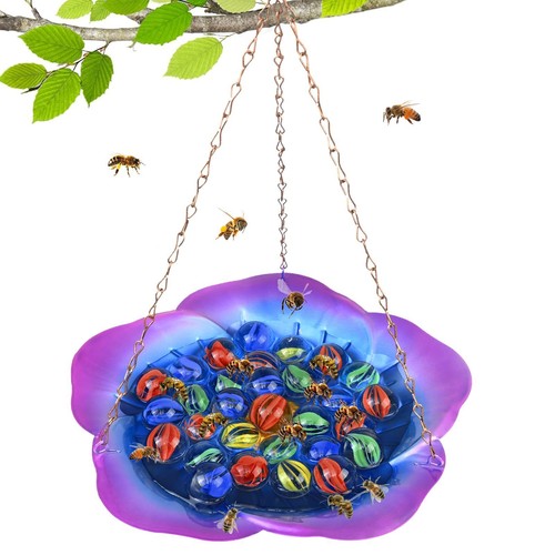 Bee Cups for Garden, Butterfly Bee Watering Station for Garden, Bee Baths for Ga