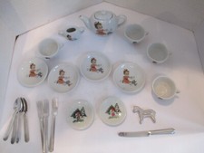 Porcelain CHILD'S TOY TEA SERVICE Japan Girl  Kitten   B36