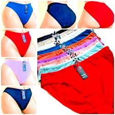6-12Pack Women's BikiniI high Cut Long leg Panties Undies cotton Comfy 3999 S-XL