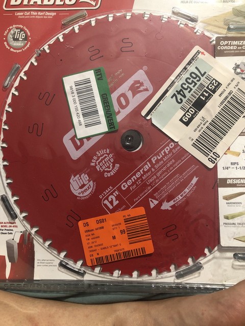 Freud D1244X Diablo 12-Inch 44T General Purpose Miter Saw Blade for