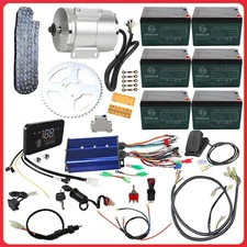 72V 3000W Brushless Motor & Battery Full Kit For Go Kart E-Bike ATV Buggy Trike