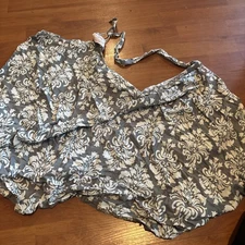 Nursing Cover Muslin Cotton, Breathable for Breastfeeding, Grey White