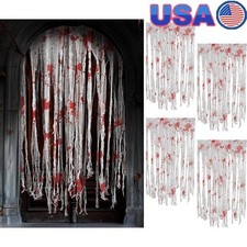 Halloween Bloody Doorway Curtain Spooky Decoration Indoor Outdoor Party Decor US