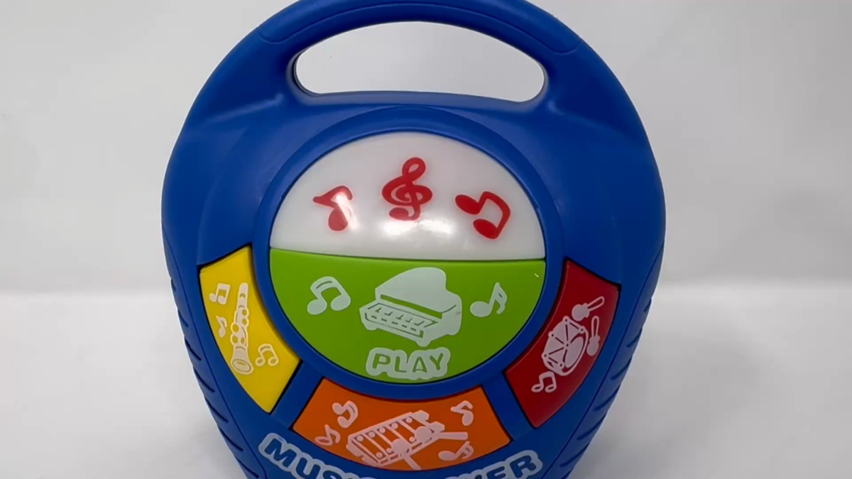 Keenway Blue Music Player Toy Instruments Plays Familiar Songs