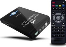 4K Ultra HD Media Player & HDD Enclosure 2-In-1 - Play H.265/HEVC H.264/AVC MP4 