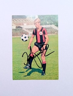 Autogrammkarte Jürgen Grabowski DFB Autograph. Bundesliga. Sammelkarte WM 1970