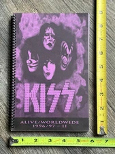 KISS Tour Itinerary Book 2 Alive Reunion Tour Light Purple Aug-Sept Vintage Kiss