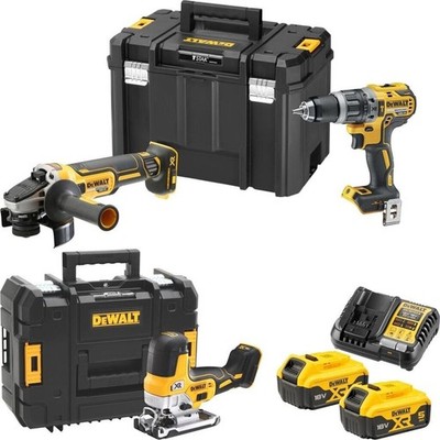 DeWalt DCK 329 P2T Akku Kombopack Set 18 V DCD 796 + DCG 405 + DCS 335 + Zubehör