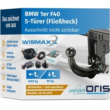 ANHÄNGERKUPPLUNG für BMW 1er F40 ab 19 v. abnehmbar ORIS +7pol E-Satz spezifisch