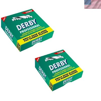 Stainless Steel Razor Blades - 200 Count, Compatible with All Straight Razors